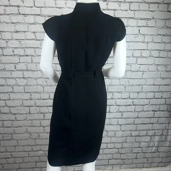 Calvin Klein Shift Dress - Button Up with Wrap Tie - Picture 5 of 6